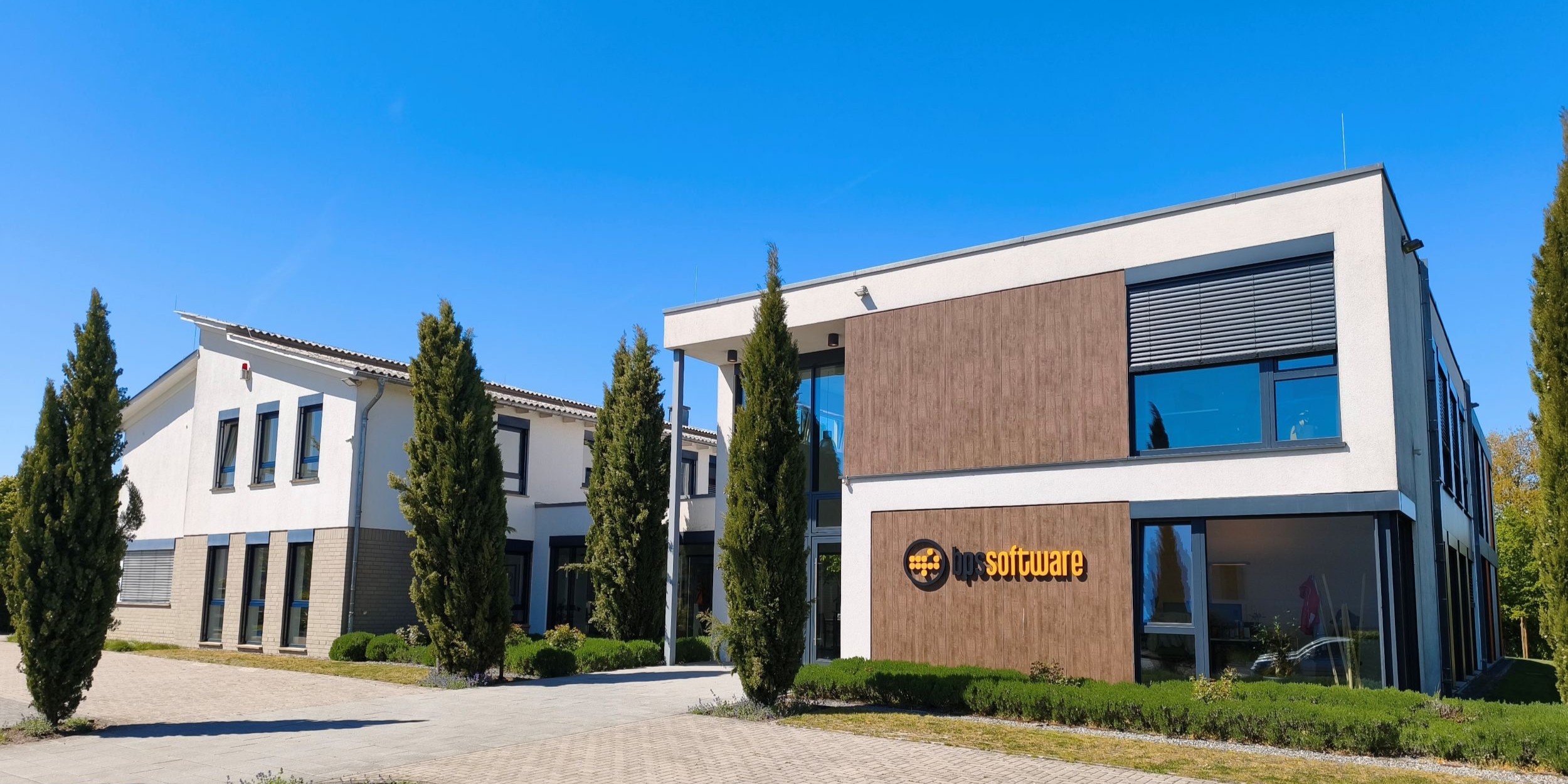 Außenansicht des bps software Bürogebäudes in Ibbenbüren